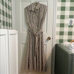 NWT Flying Tomato Black and White Striped Maxi Dress Size M